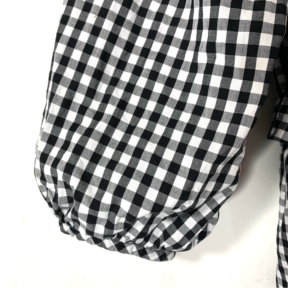 Madewell Smocked Gingham Blouse With Tassel Belt - Picture 7 of 14